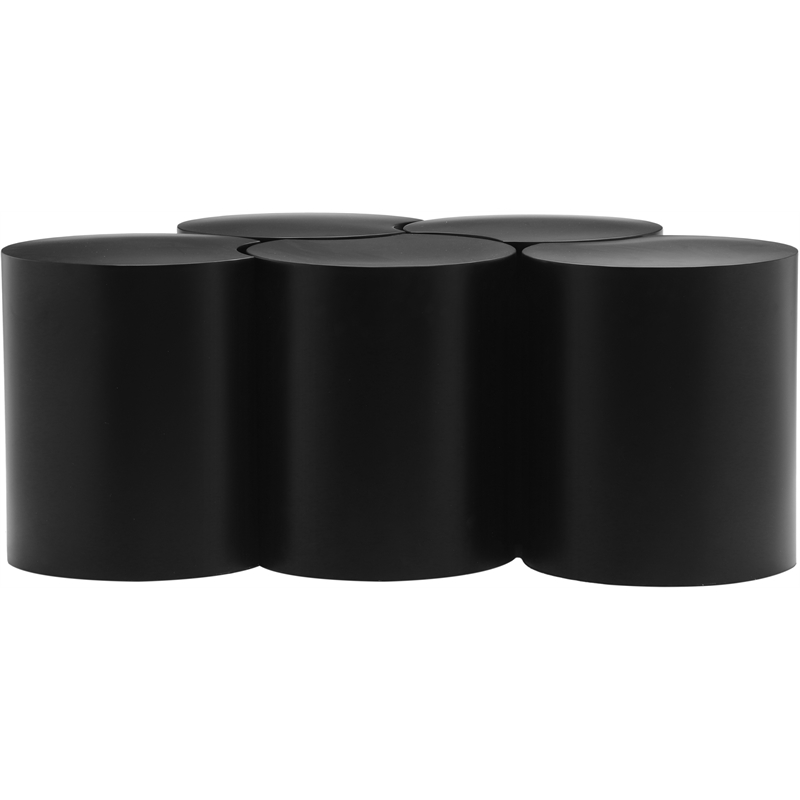 Meridian Furniture Dimple 5 Piece Black Iron Metal Coffee Table