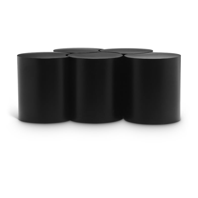 Meridian Furniture Dimple 5 Piece Black Iron Metal Coffee Table