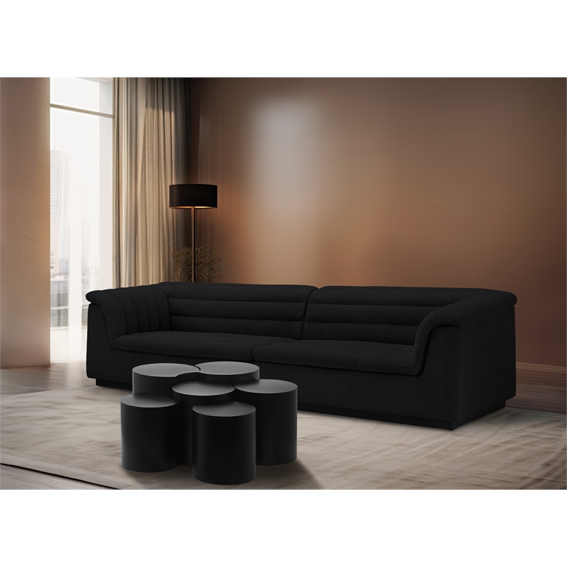 Meridian Furniture Dimple 6 Piece Black Iron Metal Coffee Table