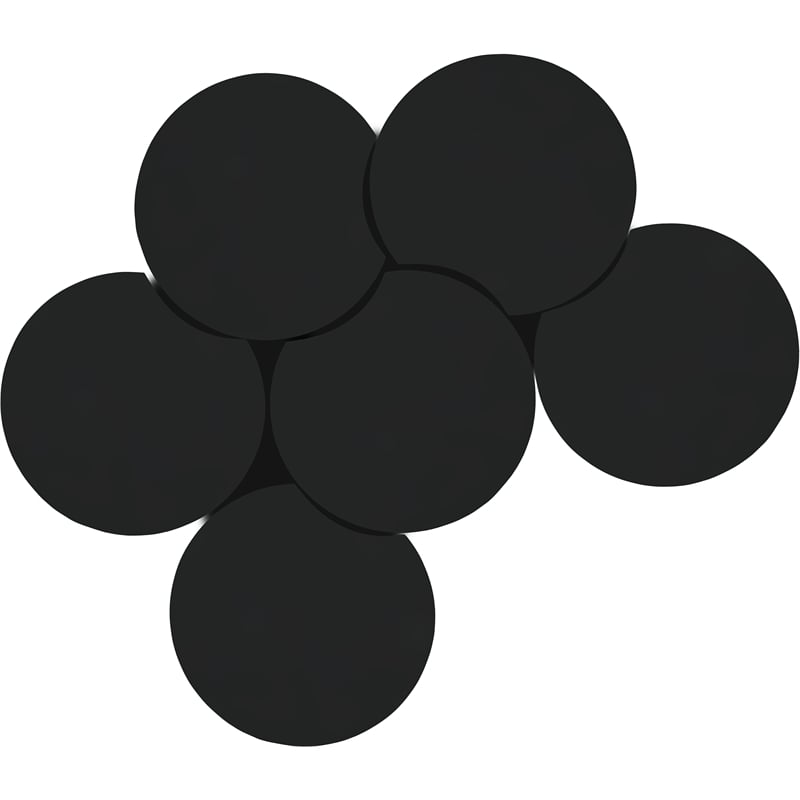 Meridian Furniture Dimple 6 Piece Black Iron Metal Coffee Table