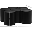 Meridian Furniture Dimple 6 Piece Black Iron Metal Coffee Table
