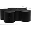Meridian Furniture Dimple 6 Piece Black Iron Metal Coffee Table