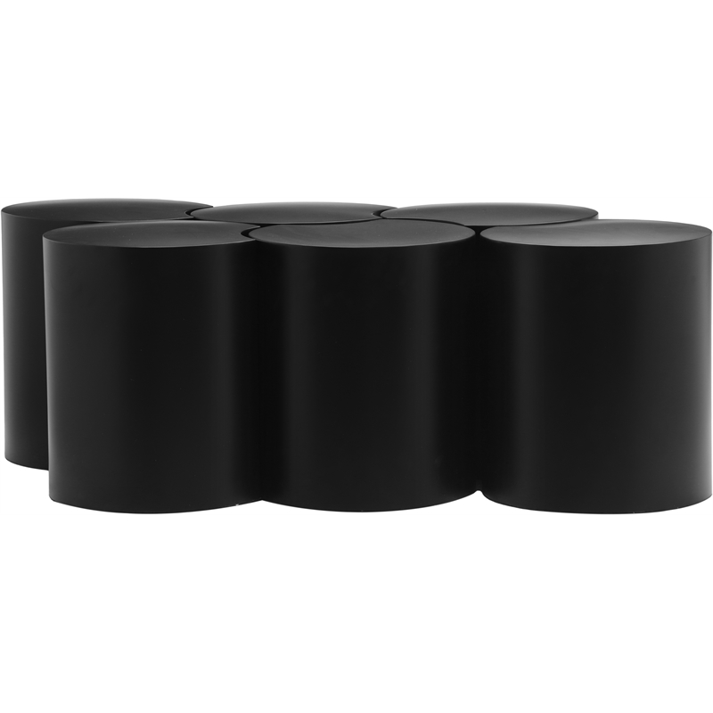 Meridian Furniture Dimple 6 Piece Black Iron Metal Coffee Table