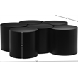 Meridian Furniture Dimple 6 Piece Black Iron Metal Coffee Table