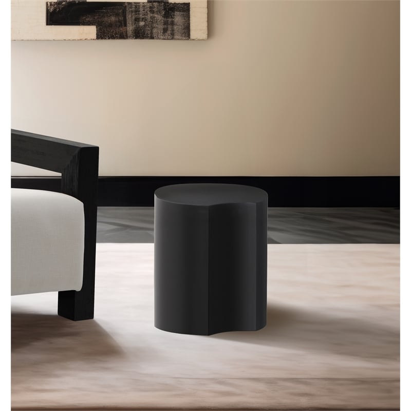 Meridian Furniture Dimple Black Iron Metal End Table