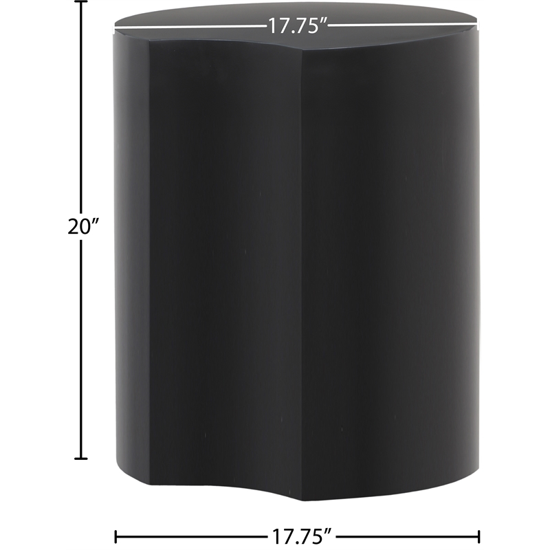 Meridian Furniture Dimple Black Iron Metal End Table