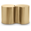 Meridian Furniture Dimple 2 Piece Gold Iron Metal End Table