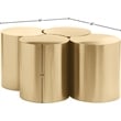 Meridian Furniture Dimple 4 Piece Gold Iron Metal Coffee Table