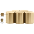 Meridian Furniture Dimple 5 Piece Gold Iron Metal Coffee Table