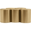 Meridian Furniture Dimple 5 Piece Gold Iron Metal Coffee Table