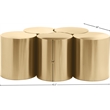 Meridian Furniture Dimple 5 Piece Gold Iron Metal Coffee Table