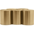 Meridian Furniture Dimple 5 Piece Gold Iron Metal Coffee Table