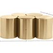 Meridian Furniture Dimple 5 Piece Gold Iron Metal Coffee Table