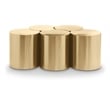 Meridian Furniture Dimple 5 Piece Gold Iron Metal Coffee Table