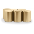 Meridian Furniture Dimple 6 Piece Gold Iron Metal Coffee Table