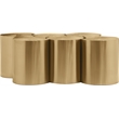 Meridian Furniture Dimple 6 Piece Gold Iron Metal Coffee Table