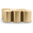 Meridian Furniture Dimple 6 Piece Gold Iron Metal Coffee Table