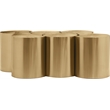 Meridian Furniture Dimple 6 Piece Gold Iron Metal Coffee Table
