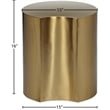 Meridian Furniture Dimple Gold Iron Metal End Table