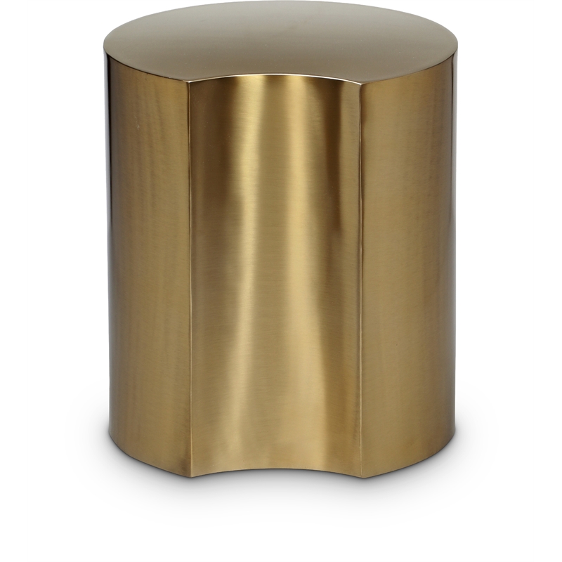 Meridian Furniture Dimple Gold Iron Metal End Table