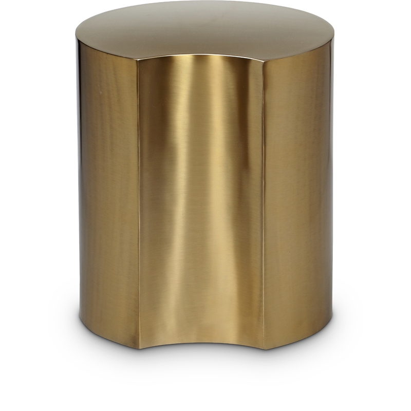 Meridian Furniture Dimple Gold Iron Metal End Table