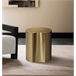 Meridian Furniture Dimple Gold Iron Metal End Table