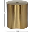 Meridian Furniture Dimple Gold Iron Metal End Table