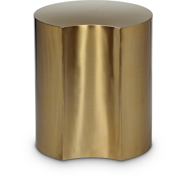 Meridian Furniture Dimple Gold Iron Metal End Table