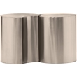 Meridian Furniture Dimple 2 Piece Silver Iron Metal End Table
