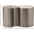 Meridian Furniture Dimple 2 Piece Silver Iron Metal End Table