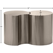 Meridian Furniture Dimple 2 Piece Silver Iron Metal End Table