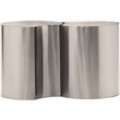 Meridian Furniture Dimple 2 Piece Silver Iron Metal End Table