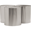 Meridian Furniture Dimple 3 Piece Silver Iron Metal Coffee Table
