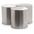 Meridian Furniture Dimple 3 Piece Silver Iron Metal Coffee Table