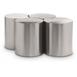 Meridian Furniture Dimple 4 Piece Silver Iron Metal Coffee Table
