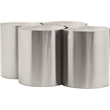 Meridian Furniture Dimple 4 Piece Silver Iron Metal Coffee Table