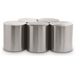 Meridian Furniture Dimple 5 Piece Silver Iron Metal Coffee Table