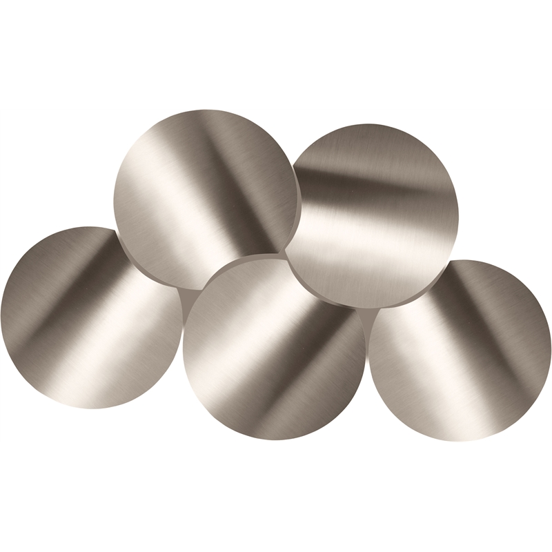 Meridian Furniture Dimple 5 Piece Silver Iron Metal Coffee Table