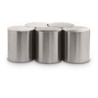 Meridian Furniture Dimple 5 Piece Silver Iron Metal Coffee Table