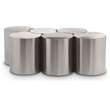 Meridian Furniture Dimple 6 Piece Silver Iron Metal Coffee Table