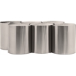 Meridian Furniture Dimple 6 Piece Silver Iron Metal Coffee Table