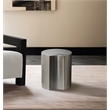 Meridian Furniture Dimple Silver Iron Metal End Table