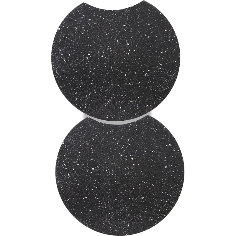 Meridian Furniture Dimple 2 Piece Black Terrazzo Pattern Iron Metal End Table