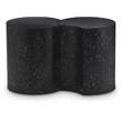 Meridian Furniture Dimple 2 Piece Black Terrazzo Pattern Iron Metal End Table