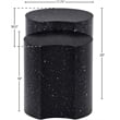 Meridian Furniture Dimple 2 Piece Black Terrazzo Pattern Iron Metal End Table