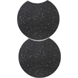 Meridian Furniture Dimple 2 Piece Black Terrazzo Pattern Iron Metal End Table