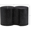 Meridian Furniture Dimple 2 Piece Black Terrazzo Pattern Iron Metal End Table