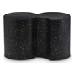 Meridian Furniture Dimple 2 Piece Black Terrazzo Pattern Iron Metal End Table