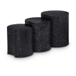 Meridian Furniture Dimple 3 Piece Black Terrazzo Pattern Iron Metal End Table