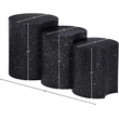 Meridian Furniture Dimple 3 Piece Black Terrazzo Pattern Iron Metal End Table